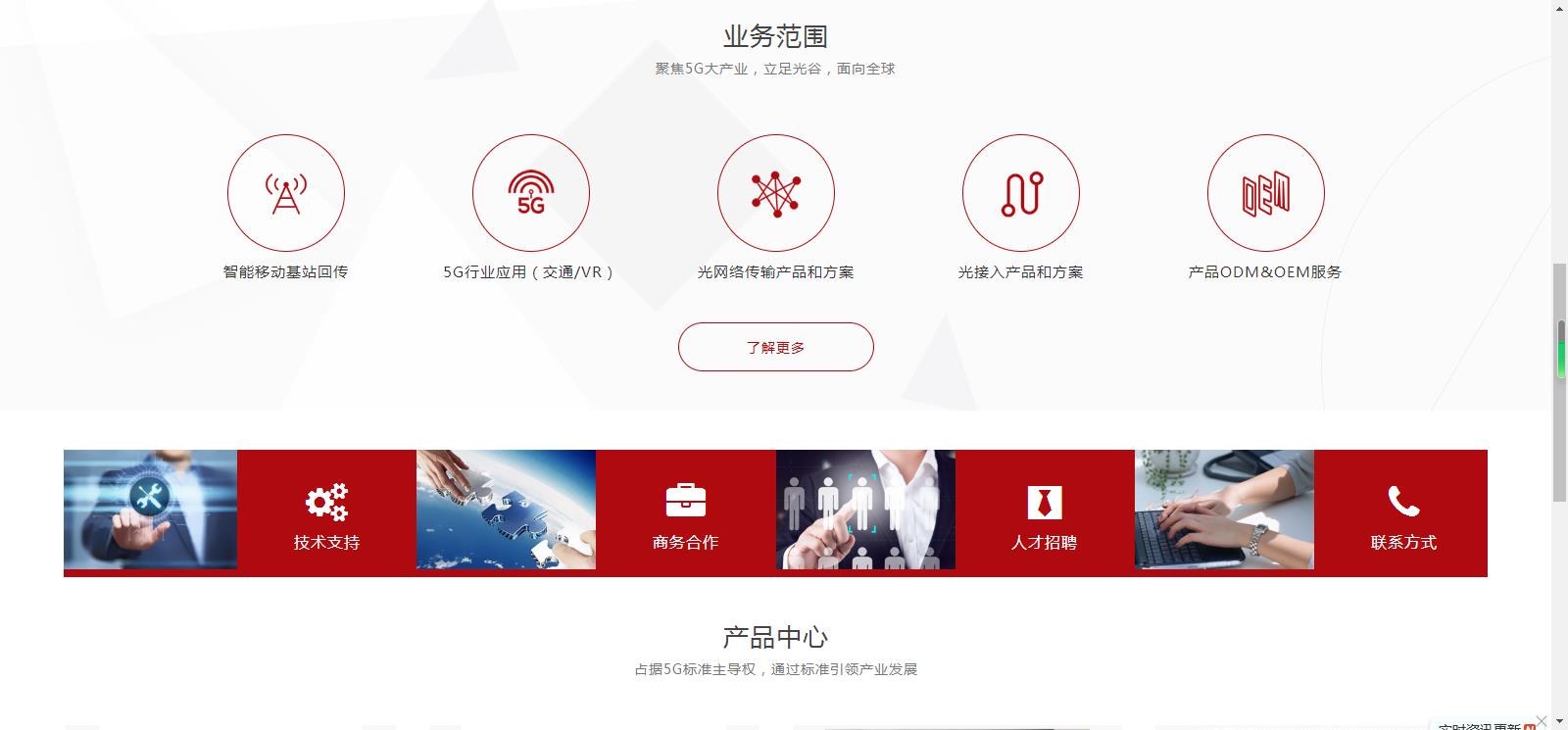 瑞盈通數據通信網站定制網站建設案例—武漢盛世互聯